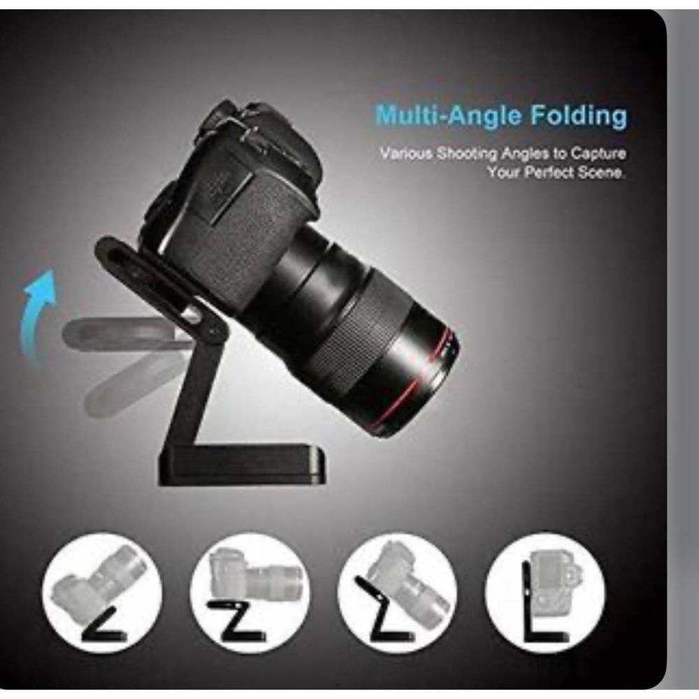 Z Flex Tilt Tripod Head Aluminum Alloy Folding Z Tilt Head Plate Stand Holder f